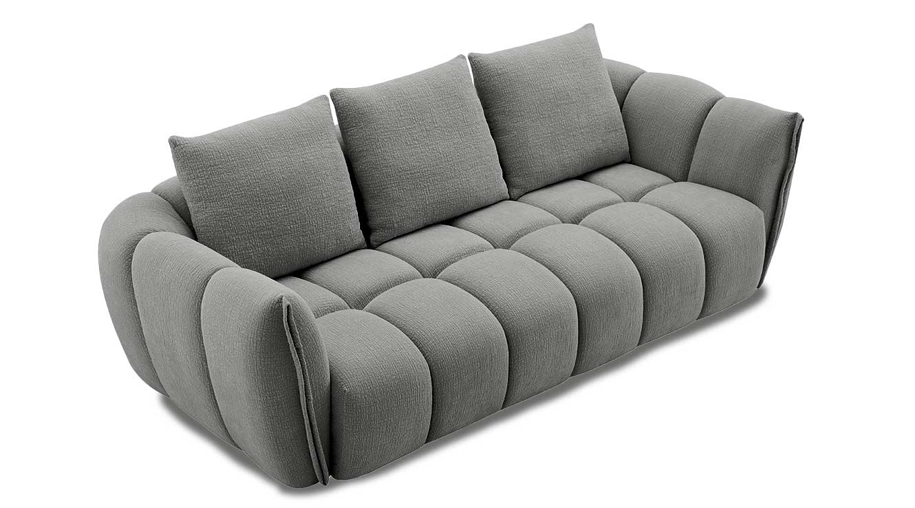 Lennox Fabric Loveseat in Dark Grey | J&M Furniture